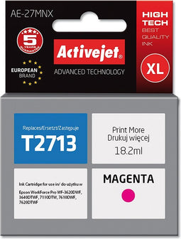 Activejet AE-27MNX inkt (vervanging van Epson 27XL T2713; Supreme; 18 ml; rood)