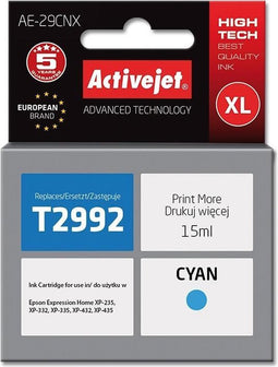 Activejet AE-29CNX inkt (vervanging van Epson 29XL T2992; Supreme; 15 ml; blauw)