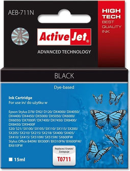 Activejet AEB-711N inktcartridge Compatible Zwart 1 stuk(s)