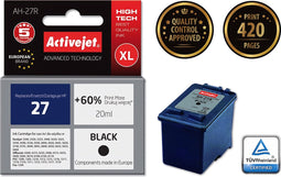 ActiveJet AH-27R-inkt geschikt voor HP-printer; HP 27 C8727A-vervanging; Premie; 20 ml; zwart.