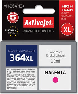 ActiveJet AH-364MCX-inkt voor HP-printer; HP 364XL CB324EE vervanging; Premie; 12 ml; magenta.