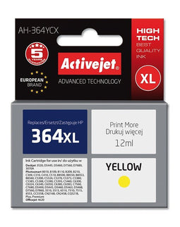 Activejet AH-364YCX ink (replacement for HP 364XL CB325EE; Premium; 12 ml; yelllow