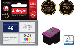 ActiveJet AH-46CR inkt voor HP-printer; HP 46 CZ638AA vervanging; Premie; 21 ml; kleur.