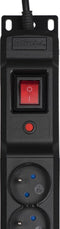 ActiveJet Combo 12 Socket Power Strip 3M Black.