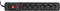 ActiveJet COMBO 6GN 3M Black Power Strip met snoer.