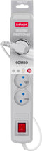 ActiveJet Grey Power Strip met Cord ACJ COMBO 5G / 1,5 M / BEZP. Aut / s.