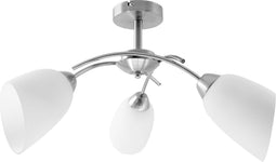 Activejet Klassieke kroonluchter pendel plafondlamp NIKITA nikkel triple 3xE27 voor woonkamer