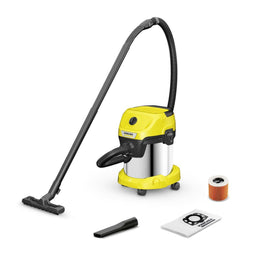 Karcher WD 3 S V-15/4/20 - Nat- en droogstofzuiger - 15 liter roestvrijstalen container - 1000 W