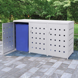 vidaXL - Containerberging - driedubbel - 240 - L - roestvrij - staal