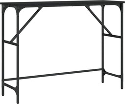 vidaXL - Wandtafel - 100x32x75 - cm - bewerkt - hout - zwart