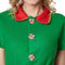 Dressforfun Vlijtige kerstelf XL - Verkleedkostuum - Jurk met hoed en riem - Groen rood