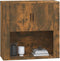vidaXL - Wandkast - 80x33x80 - cm - bewerkt - hout - gerookt - eikenkleurig