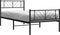 vidaXL - Bedframe - met - hoofd- - en - voeteneinde - metaal - zwart - 107x203 - cm