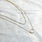 Lelu Ketting Dames - 2-delige Halsketting - Goud verguld - Choker met Ring - 38cm (2 stuks)