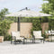 vidaXL - Parasol - met - stalen - paal - 269x269x235 - cm - wit