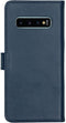 Selencia Galaxy S10 - Echt Lederen Bookcase - 3 Pashouders - Blauw
