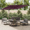 vidaXL - Zweefparasol - met - dubbel - dak - 400x300 - cm - bordeauxrood