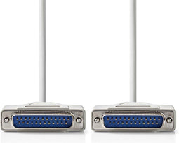 Nedis D-SUB 25-Pins Male Kabel - Vernikkeld - 2 m - Ivoor