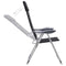 vidaXL - Campingstoelen - 58x69x111 - cm - aluminium - zwart - 2 - st