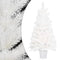 vidaXL - Kunstkerstboom - met - verlichting - en - kerstballen - 90 - cm - wit