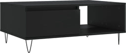 vidaXL - Salontafel - 90x60x35 - cm - bewerkt - hout - zwart