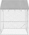 vidaXL - Hondenkennel - met - dak - 2x2x2,5 - m - gegalvaniseerd - staal - zilver