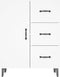 vidaXL - Dressoir - 69,5x34x90 - cm - bewerkt - hout - wit