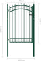 vidaXL - Poort - met - speerpunten - 100x175 - cm - staal - groen