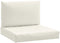 vidaXL - Palletkussens - 2 - st - stof - gemêleerd - crèmekleurig