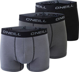 O'Neill 900003 - Boxershorts Trunks - 3-pack - Effen Grijs/Zwart (3-pack)