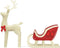vidaXL - Kerstdecoratie - rendier - en - slee - 100 - LED's - warmwit