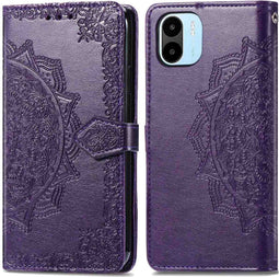 iMoshion Hoesje Geschikt voor Xiaomi Redmi A1 / Redmi A2 Hoesje Met Pasjeshouder - iMoshion Mandala Bookcase - Paars