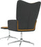 vidaXL Relaxstoel met voetenbank fluweel en PVC bruin