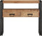 vidaXL - Console - Tafel - Zwart - 90x33x75 - cm - Massief - Acaciahout - en - Metaal