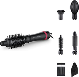 Rowenta x KARL LAGERFELD Express Style CF635L - Heteluchtborstel - 800W - 5-in-1 - Zwart/Rood