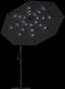 vidaXL - Zweefparasol - met - LED - en - stalen - paal - 300 - cm - zwart