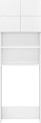 vidaXL - Wasmachinekast - 64x25,5x190 - cm - hoogglans - wit