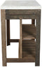 Home ESPRIT - Keukenmeubilair - Gerecycled Hout Marmer 120 x 60 x 97 cm - Wit Natuurlijk
