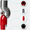 Adapter Met Snelle Ontgrendeling Geschikt Voor Dyson V11, V10, V8 & V7 - Multi Hoek Rotatie Tot 90 Graden - Ergonomisch Stofzuigen - Steelstofzuiger Onderdelen - Rood/Grijs