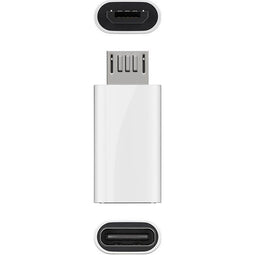 Adapter USB 2.0 Micro-B to USB-C white, for connecting a Micro-USB device with a USB-C cable
