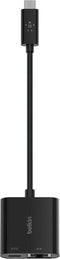 Adapter USB C naar Ethernet 1000 Mbits en USB C Recharge 60W Belkin Zwart