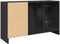 vidaXL - Wastafelkast - 90x29x55 - cm - bewerkt - hout - zwart