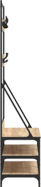 vidaXL - Kledingrek - met - schoenenrek - 100x40x184 - cm - sonoma - eikenkleurig