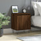 vidaXL - Nachtkastje - 40x30x50 - cm - bewerkt - hout - bruin - eikenkleur