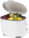Addis- GFT bakje - Compost Caddy-GFT afvalbakje - tafel prullenbak - losse binnenemmer - 2,5 liter Wit/Grijs