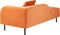 LE CRAU - Chaise longue - Oranje - Rechtszijdig - Fluweel