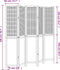 vidaXL - Kamerscherm - met - 5 - panelen - massief - paulowniahout - wit