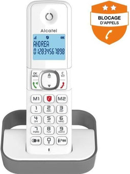 Vaste draadloze telefoon - ALCATEL - F860 solo grijs - Blokkeren van ongewenste oproepen