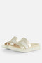 Ecco Flowt Slippers - Slides - Leer - Wit - Maat 39