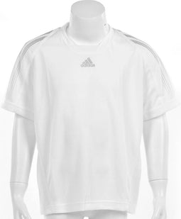 adidas Boys Response Tee - Sportshirt - Kinderen - Maat 164 - Wit;Metallic Zilver